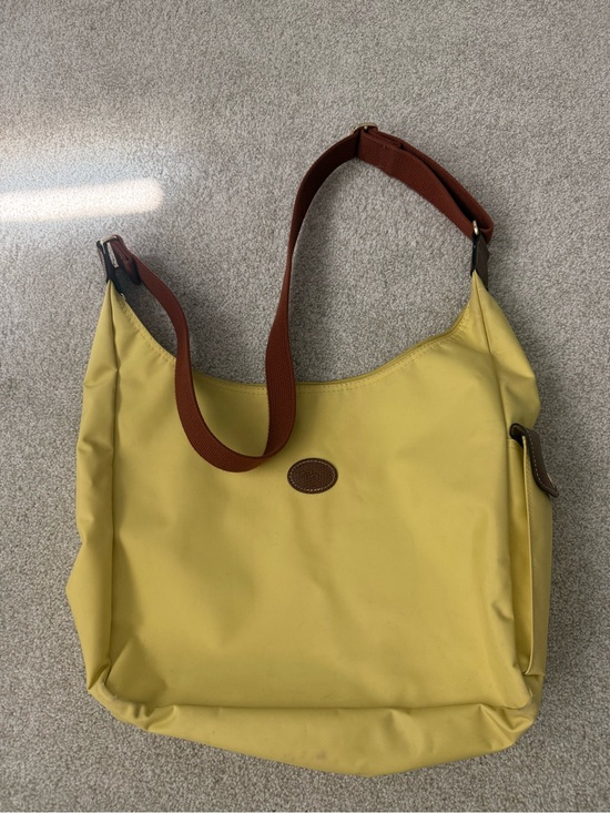 Longchamp Handbags - Yellow Shoulder Tote Bag with Brown Strap
